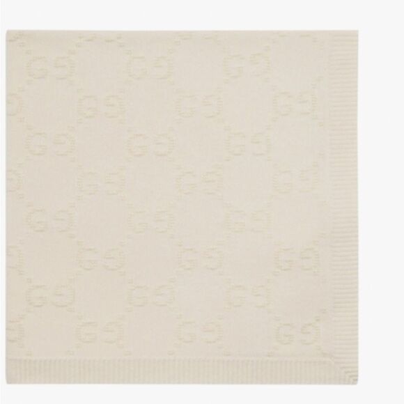 Baby unisex Gucci Cream Monogram baby blanket 80x80 off white color - Picture 1 of 5